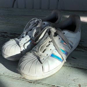 Adidas reflective superstar sneakers